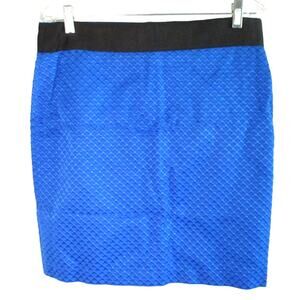 Worthington Women's Blue Mid Rise Lined Side Zip Skirt NWT Size 10